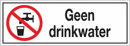 pictogram geen drinkwater